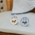BIBS Block Latex Soothers 6+ months Pack of 2 - Baby Blue & Dusty Blue - ebebek - Black Friday