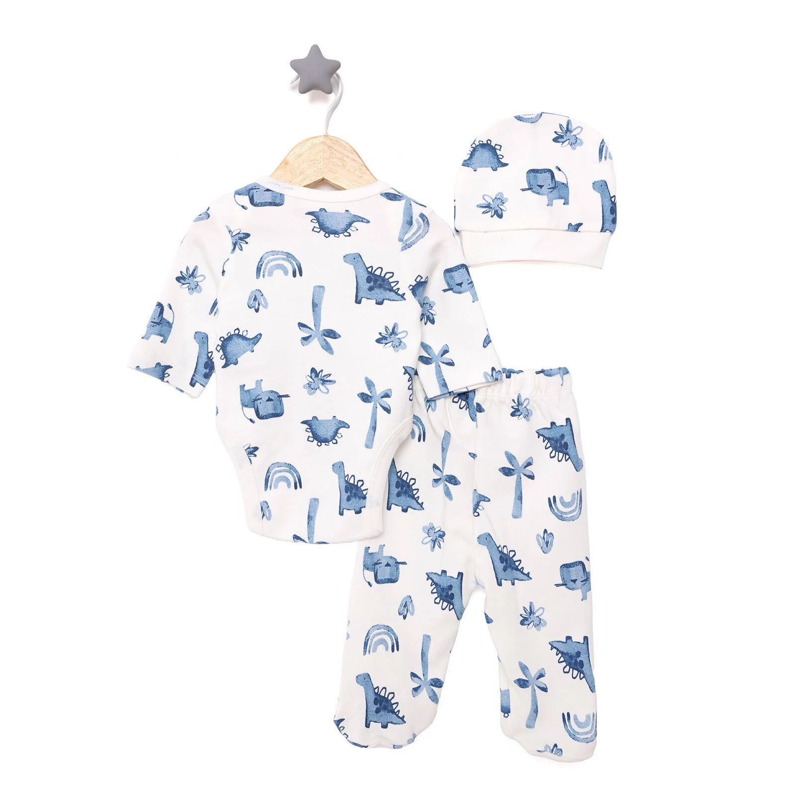 HelloBaby Boy Body - Footed Bottom - Hat - Ecru - ebebek - Black Friday