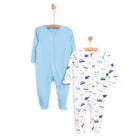 HelloBaby Newborn Boy 2 Piece Footed Jumpsuit - Blue - ebebek - Black Friday