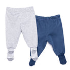 HelloBaby Unisex Footed Bottom 2 pcs - Navy Blue - ebebek - Black Friday