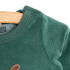 HelloBaby Newborn Unisex Embroidered Velvet Rompers - Green - ebebek - Black Friday