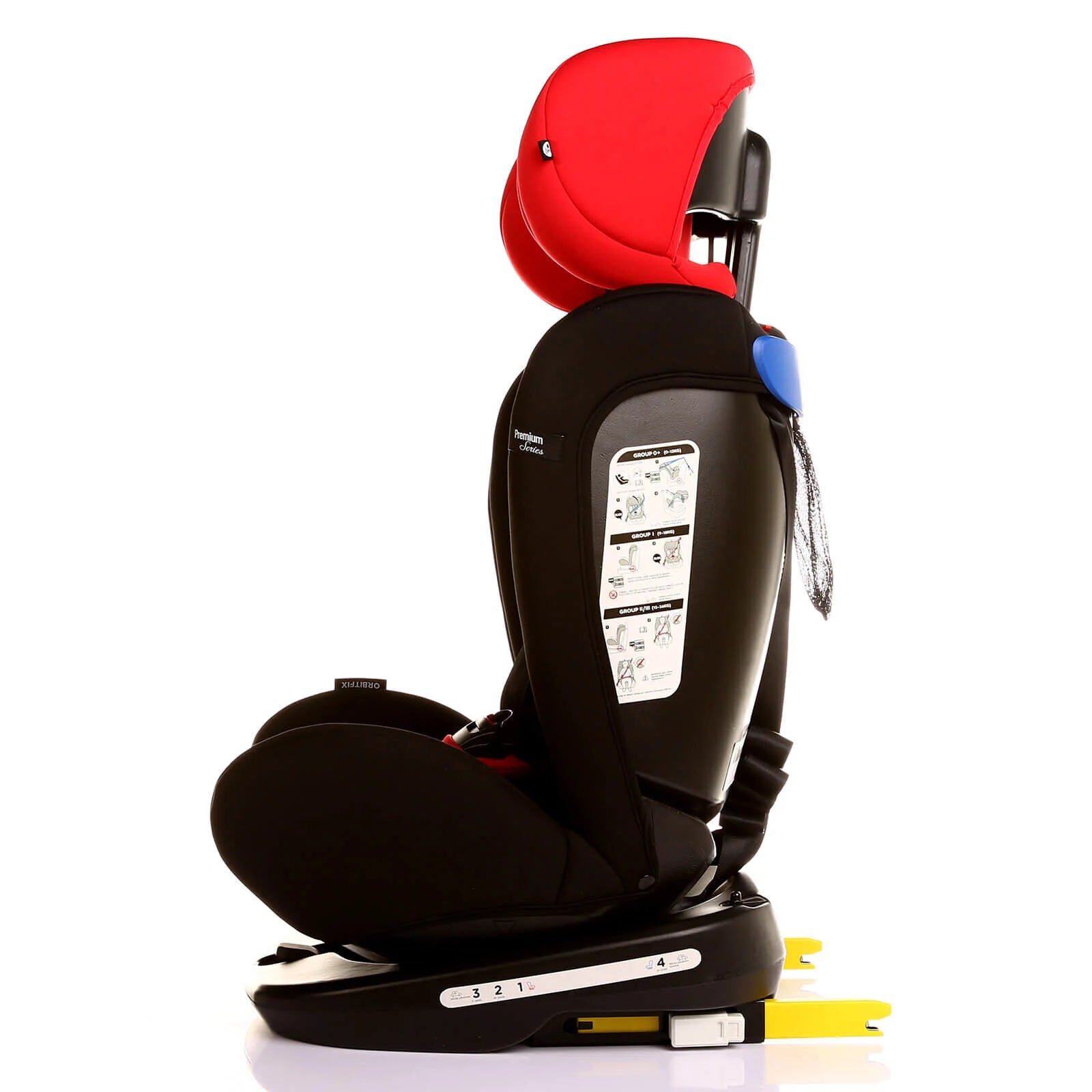 baby plus Orbitfix Group 0/1 Baby Car Seat - Black Red - baby plus - ebebek
