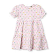 HelloBaby Girls Dress Ditsy Flower Crew Neck Short Sleeve - Ecru Printed Ecru Printed - ebebek