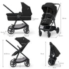 Kinderkraft Newly Mink Pro 4 - in - 1 Travel System - Classic Black - ebebek - Black Friday