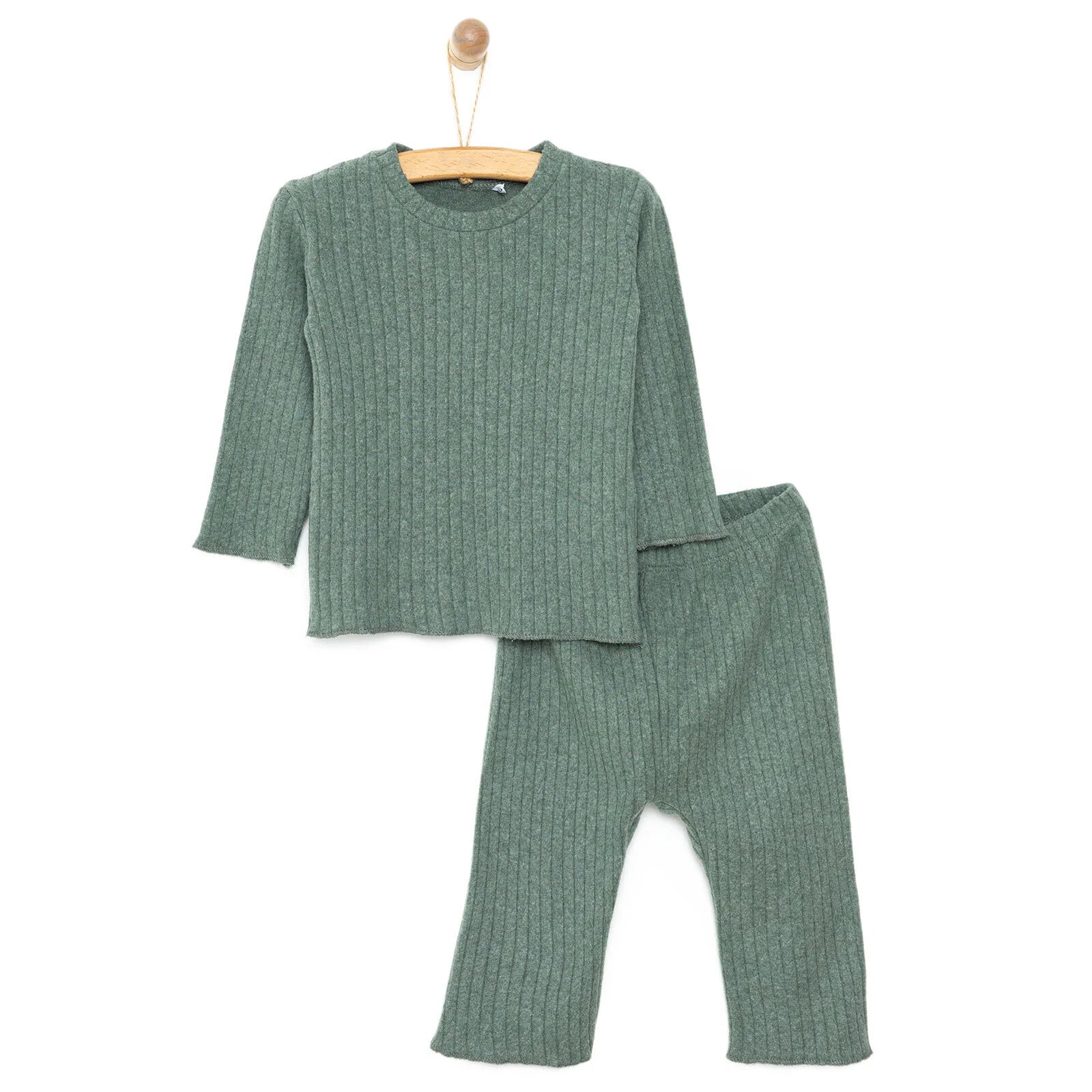 HelloBaby Baby Boy Long Sleeve Pyjamas Set - Khaki - ebebek - Black Friday