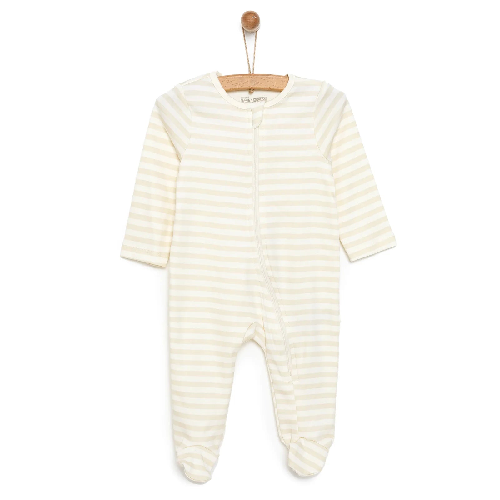 HelloBaby Newborn Footed Jumpsut - Beige - ebebek - Black Friday