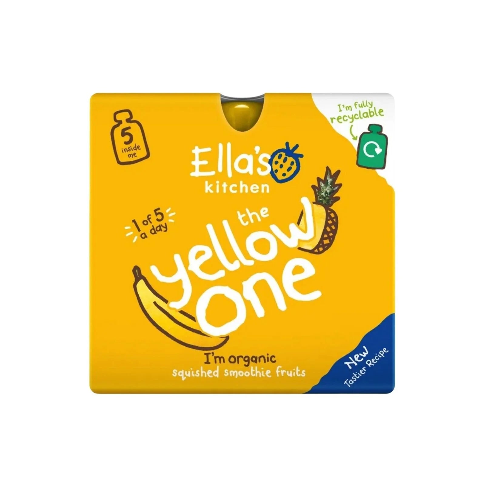 Ella's Kitchen Organic Smoothie The Yellow One Multipack Baby Food Pouch 6+ months 450g (5x90g) - ebebek - Black Friday