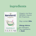 Kendamil Organic Smooth Baby Rice 4+ months 120g - ebebek - Black Friday