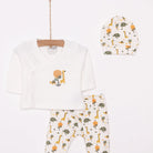 HelloBaby Newborn Baby Boy Body - Footed Bottom - Hat - Ecru - ebebek - Black Friday