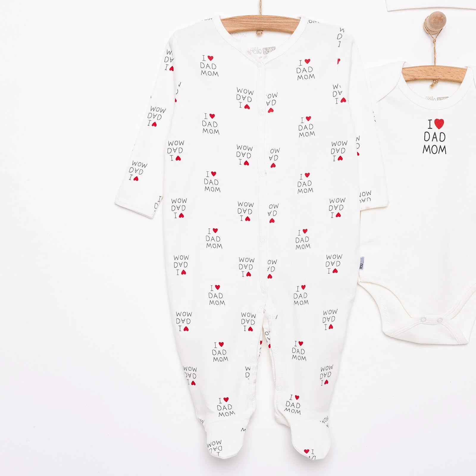 HelloBaby Newborn Baby Mom&Dad Jumpsuit - Ecru - ebebek - Black Friday