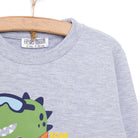 HelloBaby Basic Low Raised Sweatshirt - Grey Melange - ebebek - Black Friday
