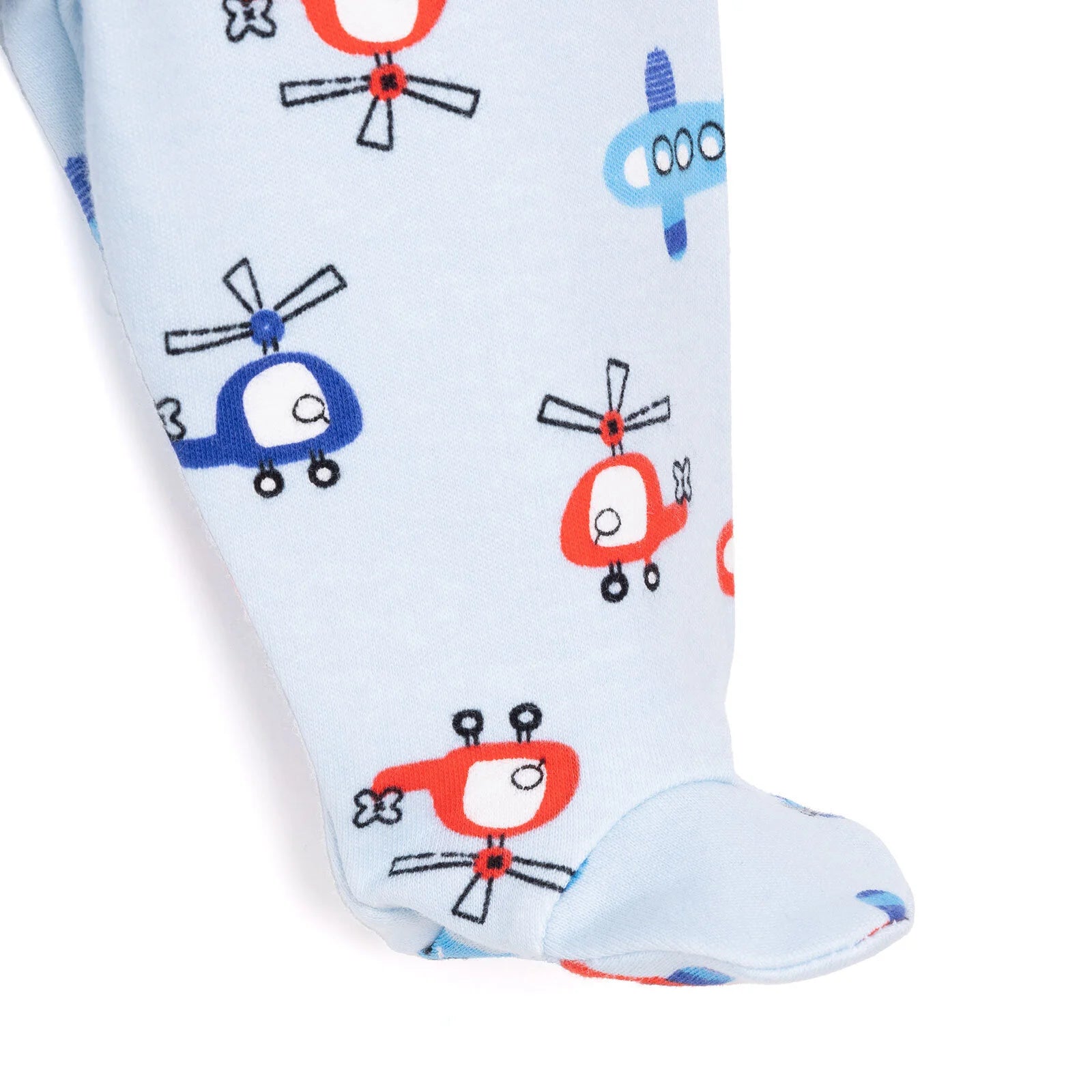 HelloBaby Wrapover Top - Hat - Footed Bottom - Light Blue - ebebek - Black Friday