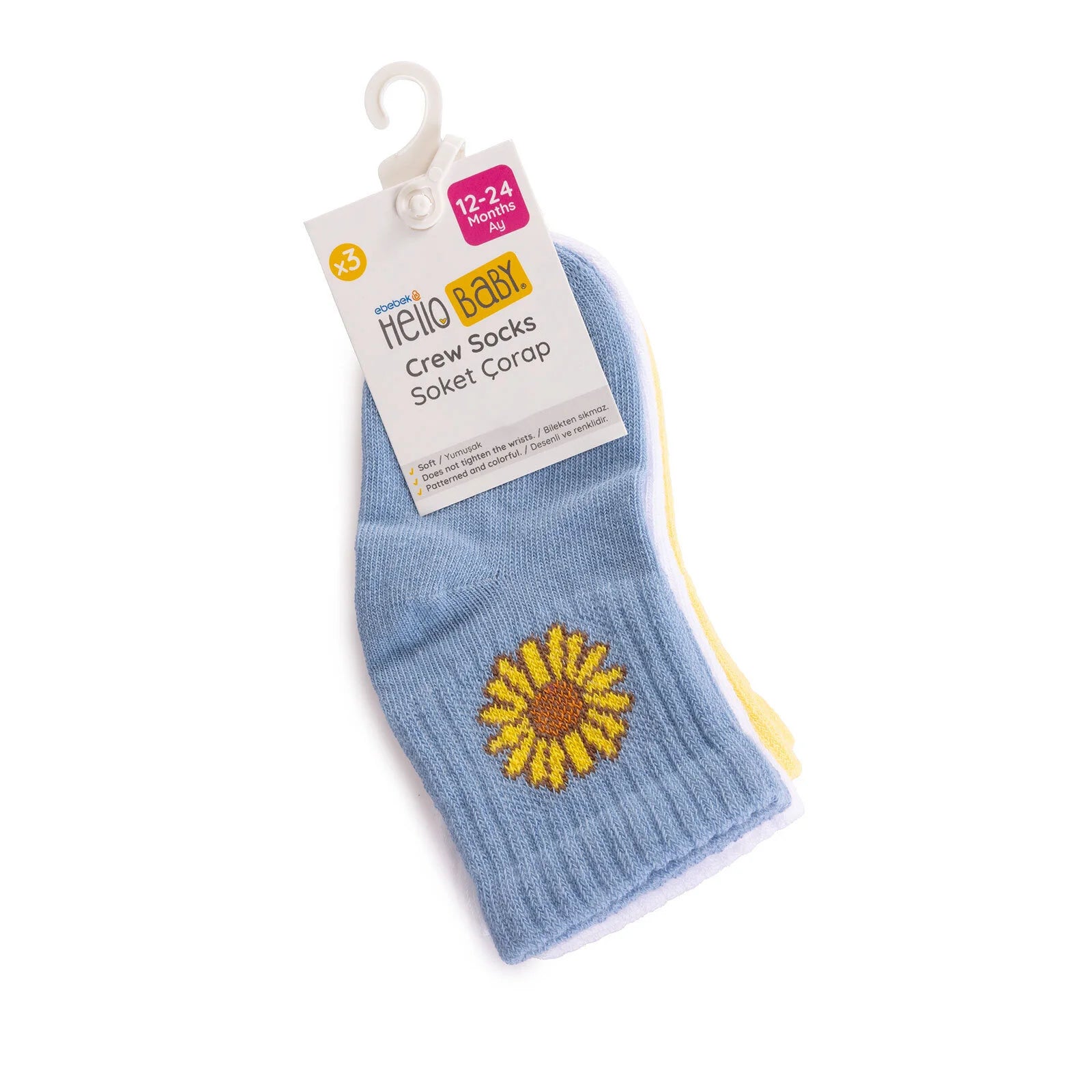 HelloBaby Baby Girl Pack of 3 Socks - Ecru - ebebek - Black Friday