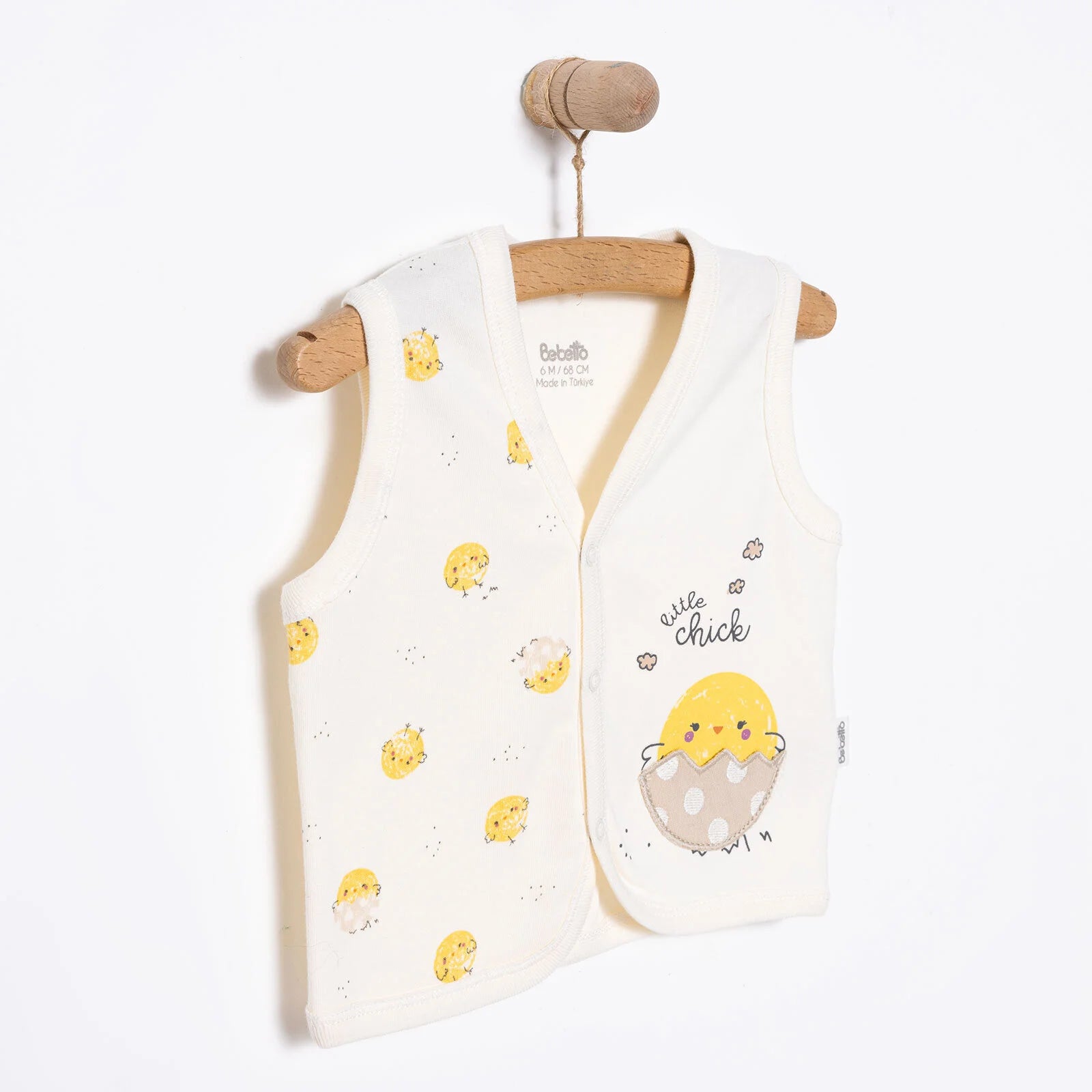 Bebetto Chıck Chıck Unisex Vest - Ecru - ebebek - Black Friday