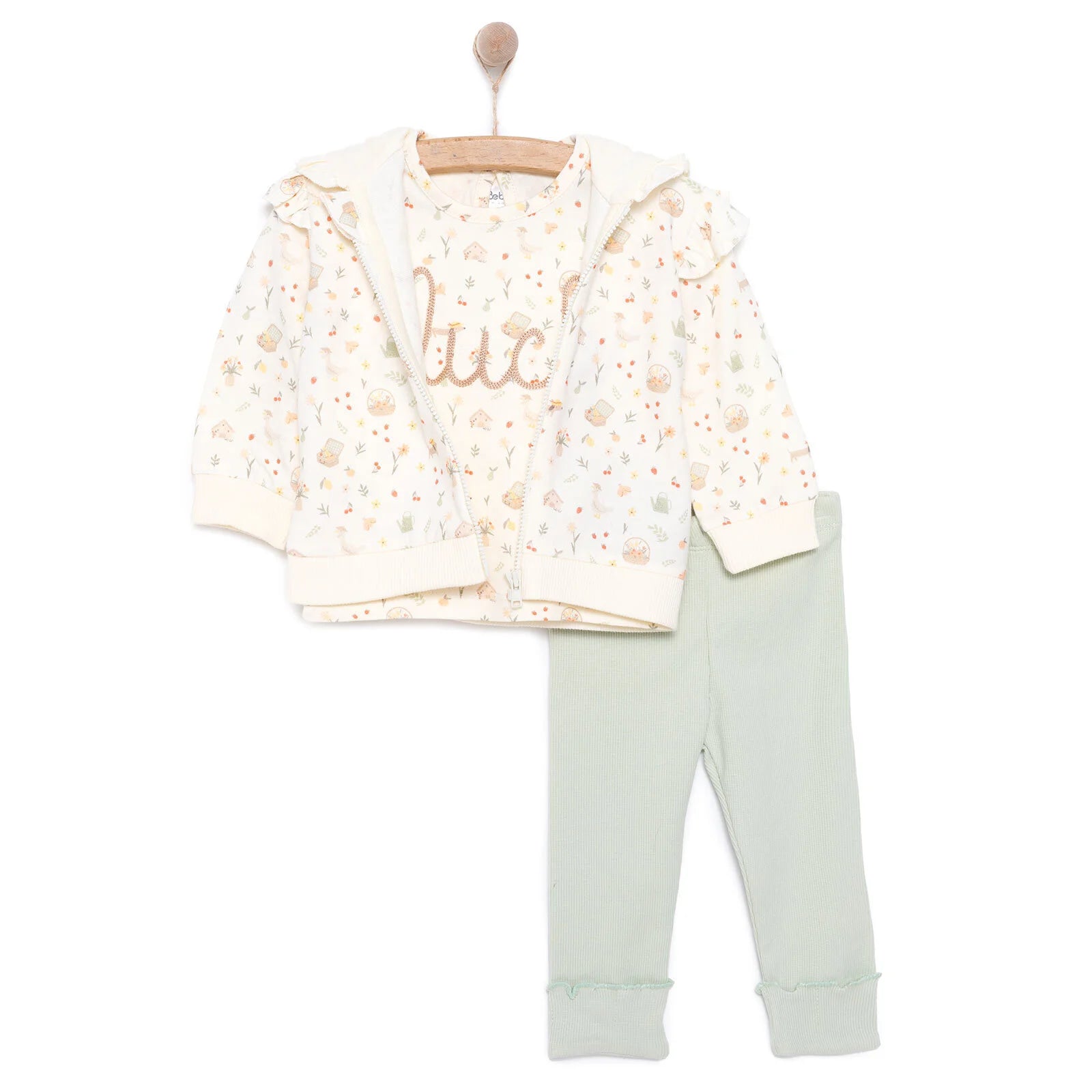 Bebetto Newborn Cute Duck Sweatshirt - Multicolour - ebebek - Black Friday