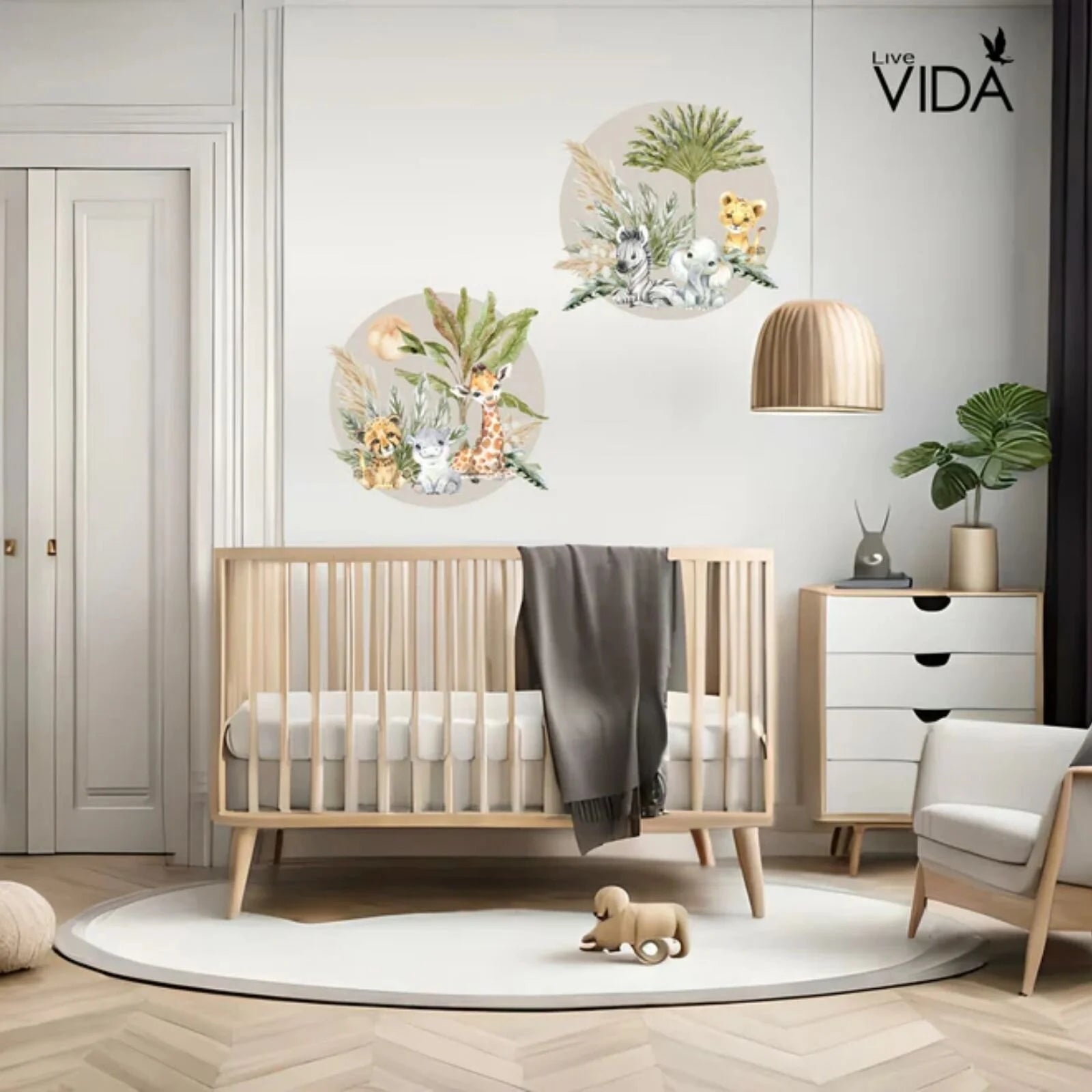Live Vida Baby Safari Circle Wall Sticker 2 pcs - ebebek - Black Friday