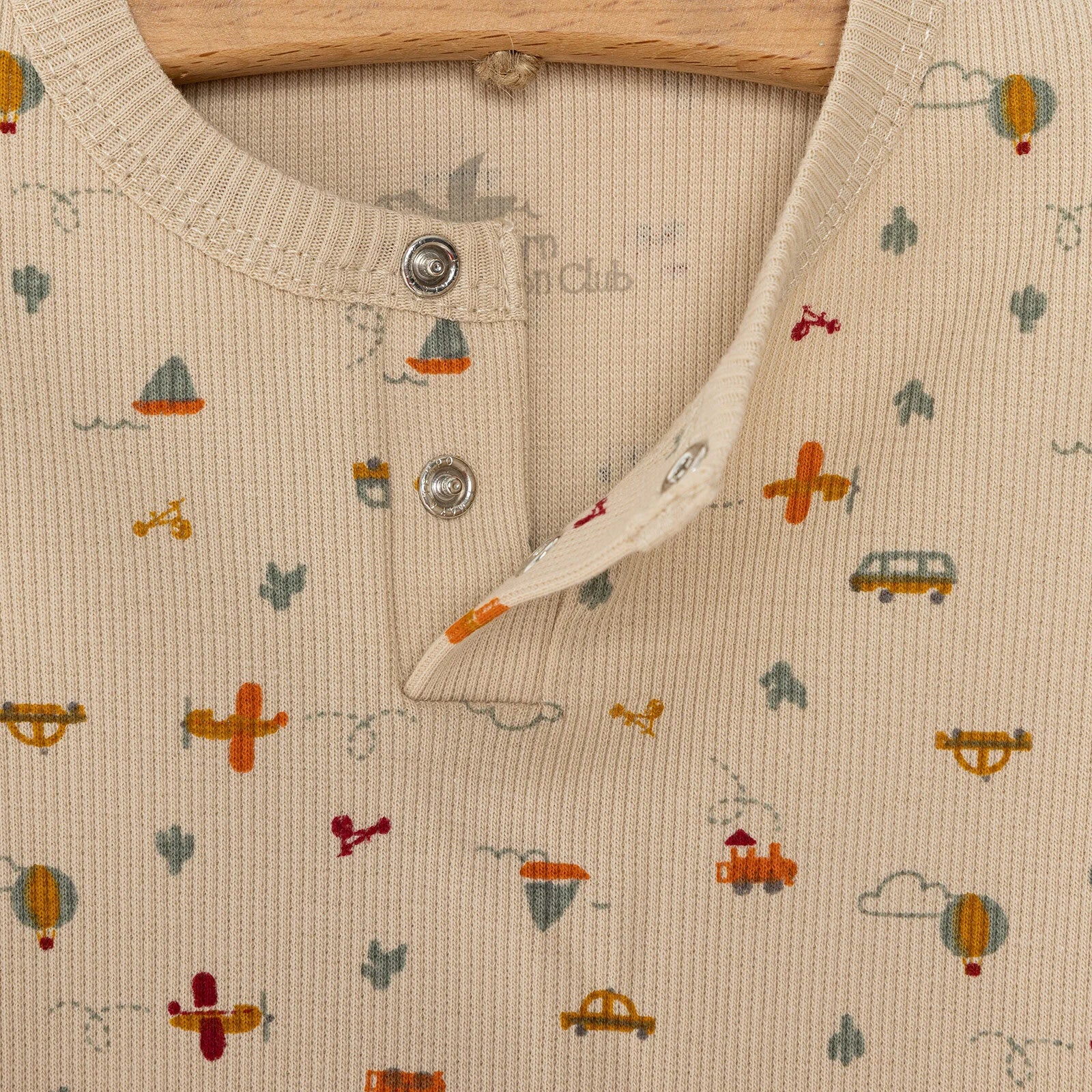 Newborn Fashion Club Baby Boy Sweatshirt - Footless Bottom - Beige - ebebek - Black Friday