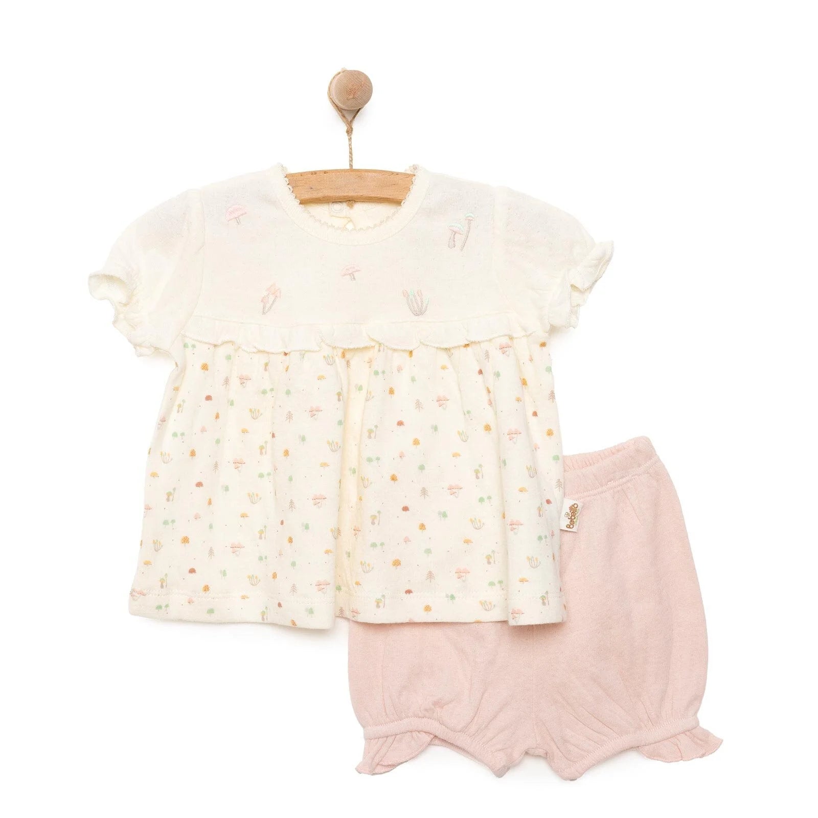 Bebetto Newborn Aloha Tshirt - Short - Light Rose - ebebek - Black Friday