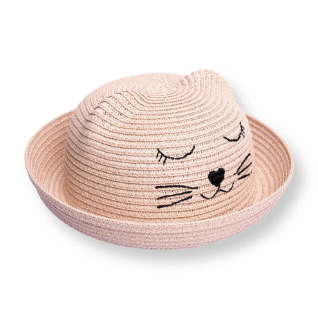 HelloBaby Baby Girl Straw Ribbon Hat - Powder Powder - ebebek