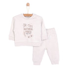 HelloBaby Basic Girl Leaf Printed Jogging Set - Beige - ebebek - Black Friday