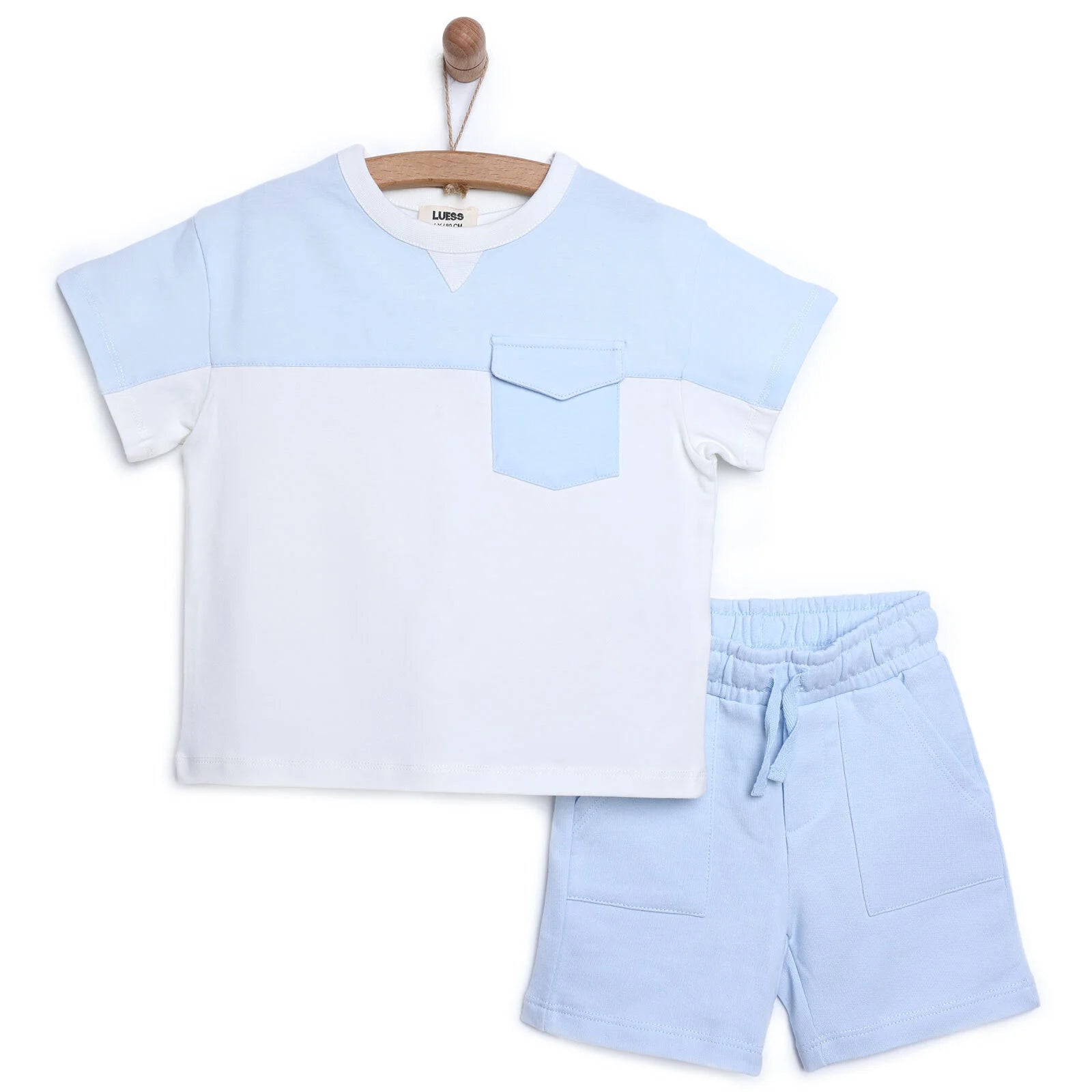 Luess Happy Baby Boy T-shirt - Short - Light Blue - ebebek - Black Friday