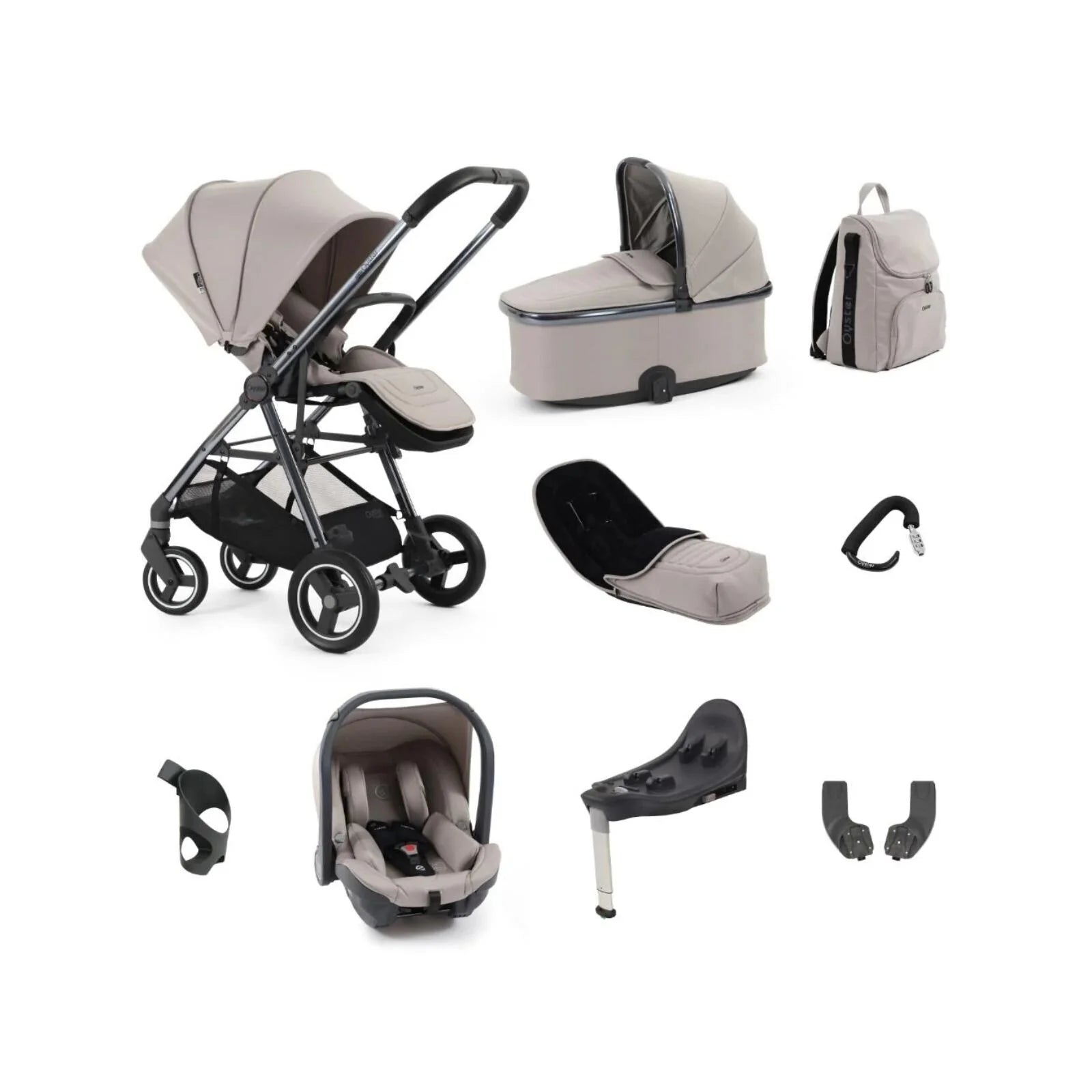Oyster Gravity+ Stroller 9 pcs Bundle - Stone Stone - ebebek - Christmas