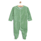 HelloBaby Boy Velvet Footed Jumpsuit - Green - ebebek - Black Friday