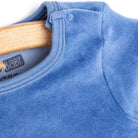 HelloBaby Newborn Boy Embroidered Velvet Jumpsuit - Blue - ebebek - Black Friday