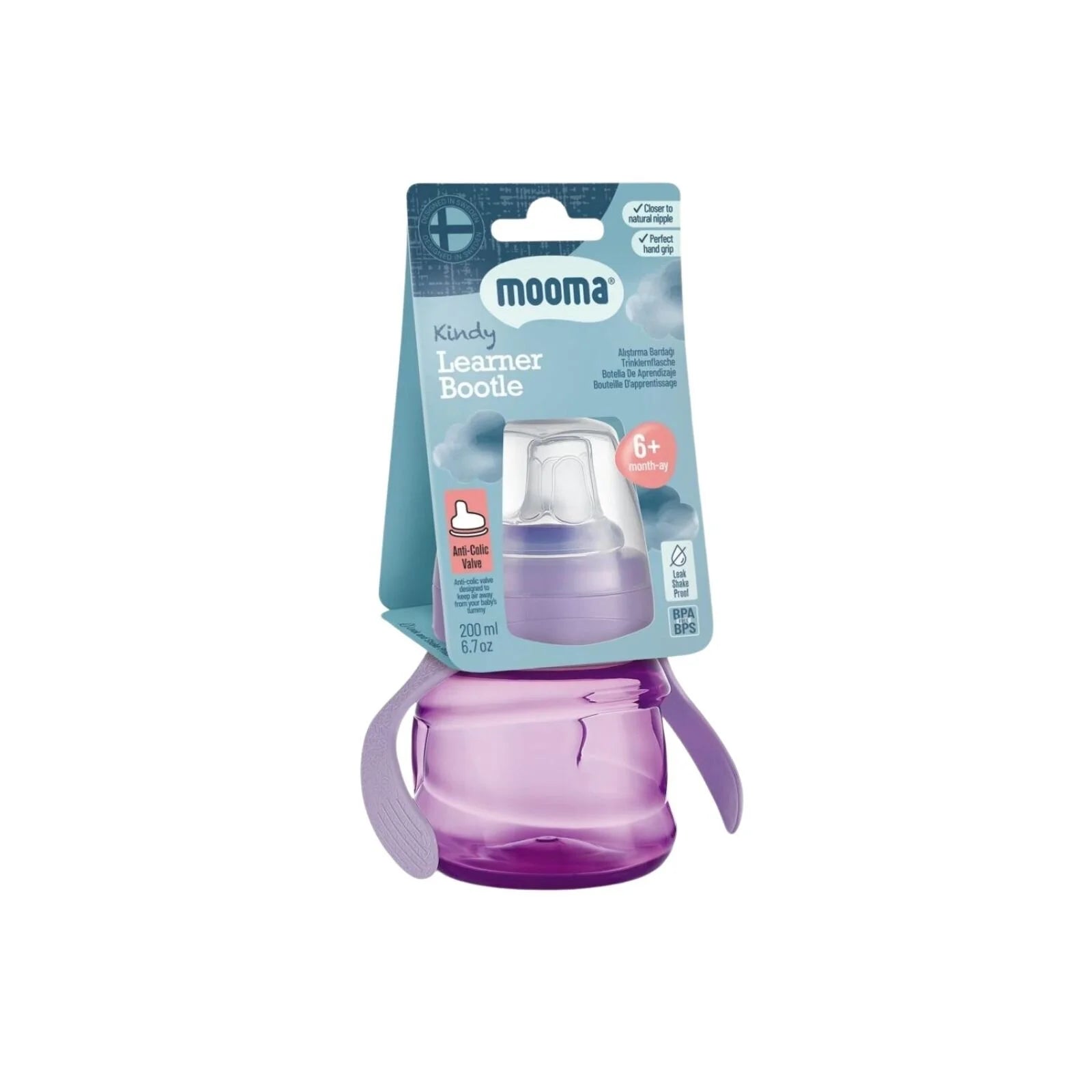 Mooma Kindy Learner Bottle 200ml - Purple - ebebek - Christmas