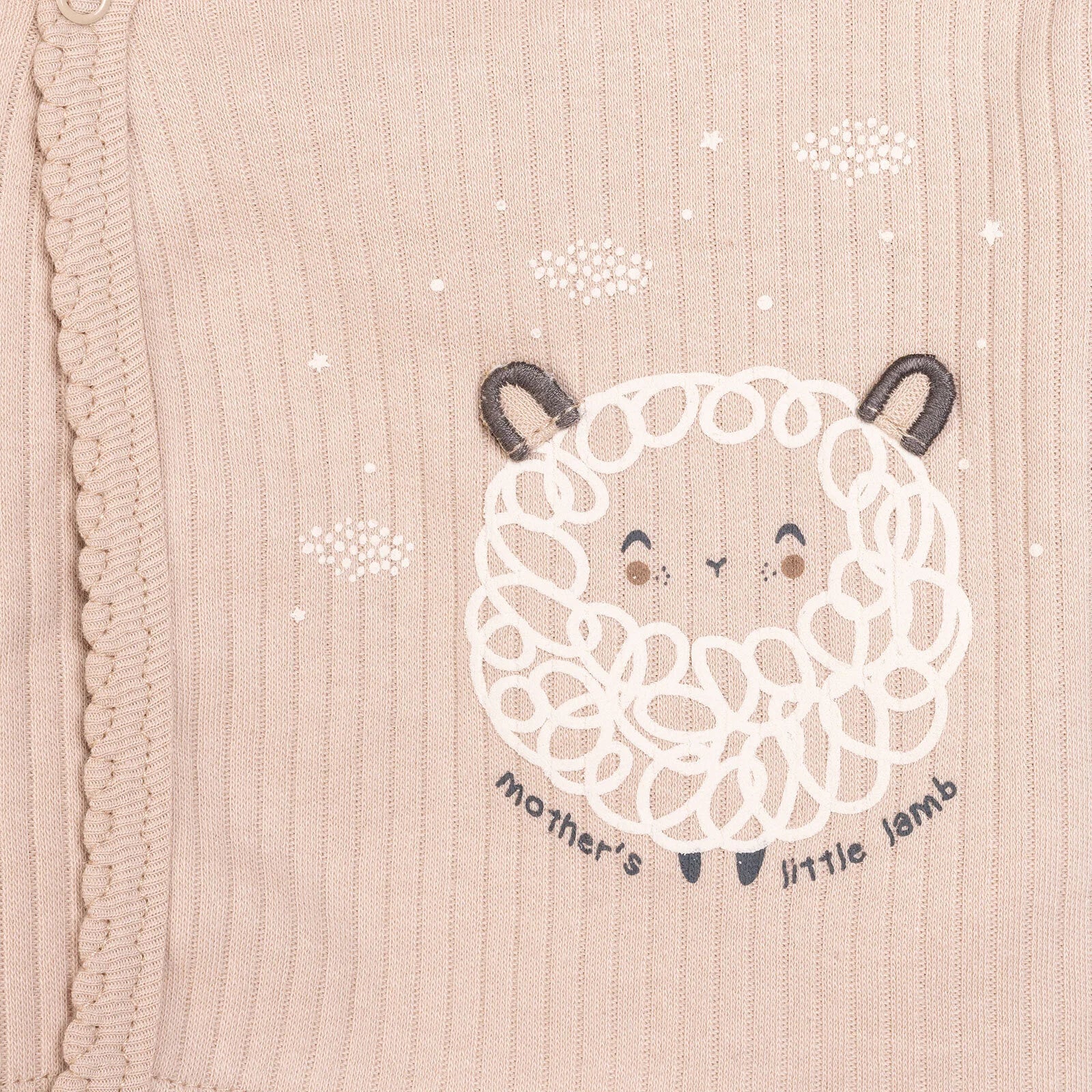 Bebetto Newborn Baby Girl Top - Footed Jumpsuit - Hat - Beige - ebebek - Black Friday