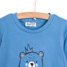HelloBaby Basic Boy Bear Printed Jogging - Sax Blue - ebebek - Black Friday
