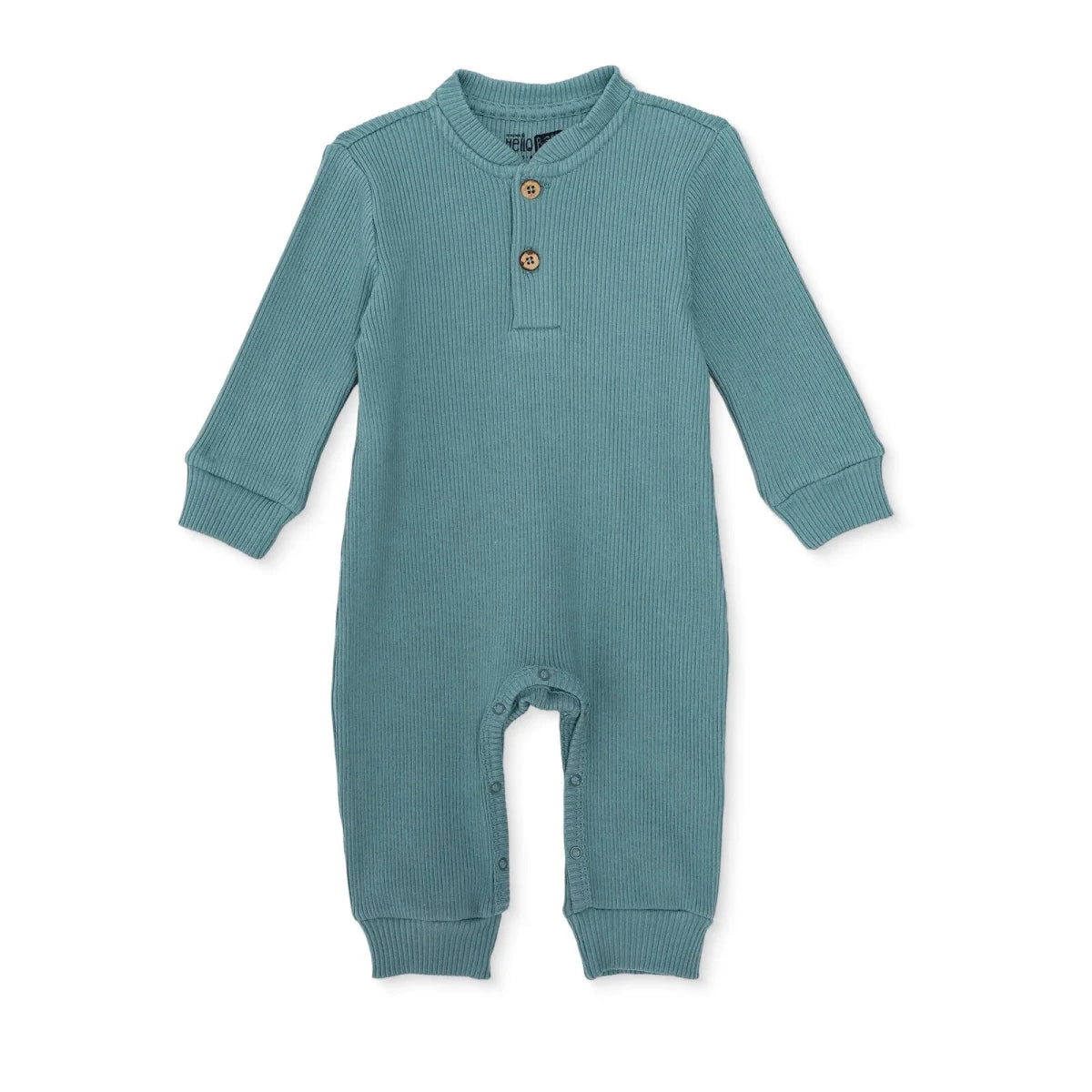 Baby Boy Footless Sleepsuit Floral Print Snap Fastening Crew Neck - Green Green - ebebek