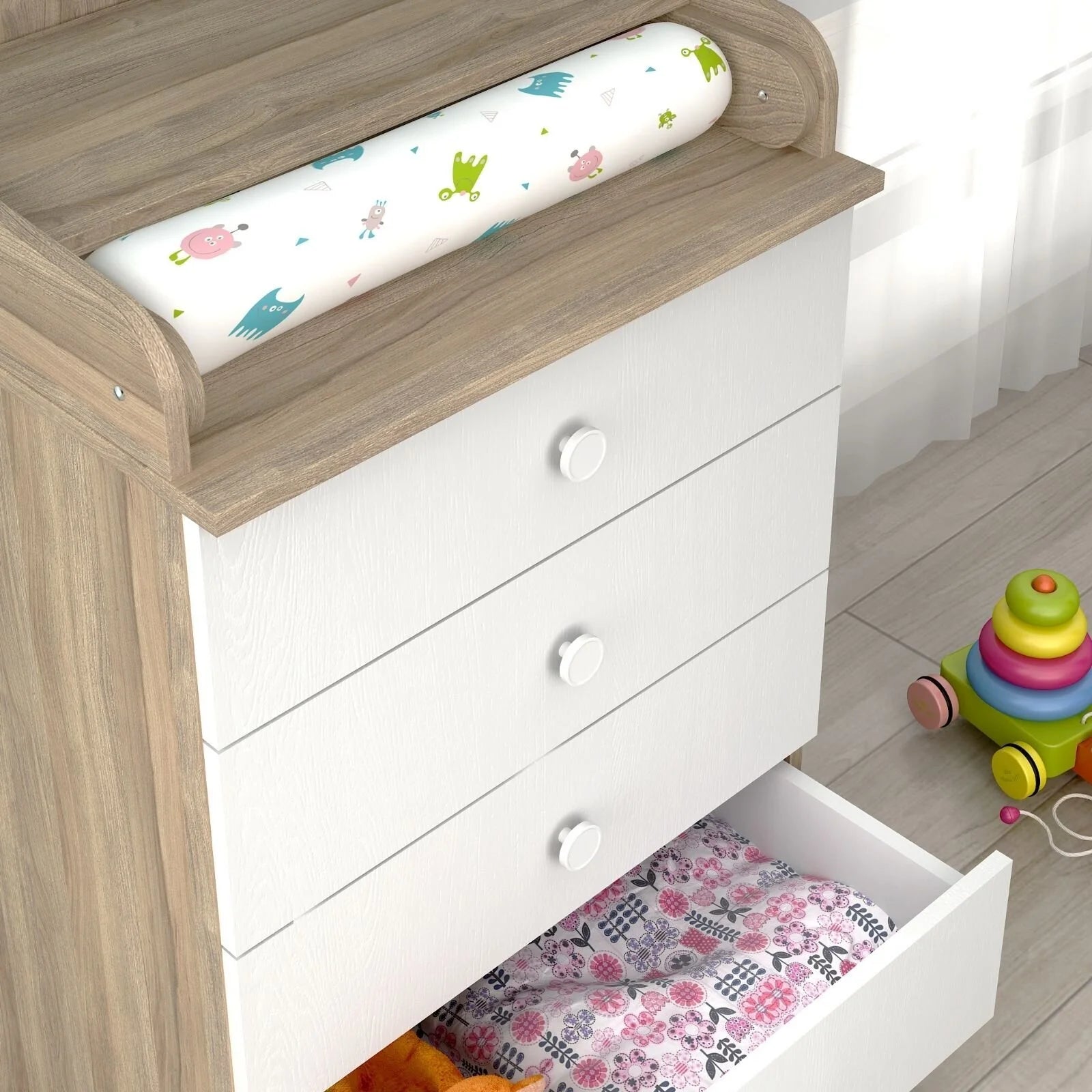 Shefa Kids 600 Changing Dressers - Elm/White - ebebek - Black Friday