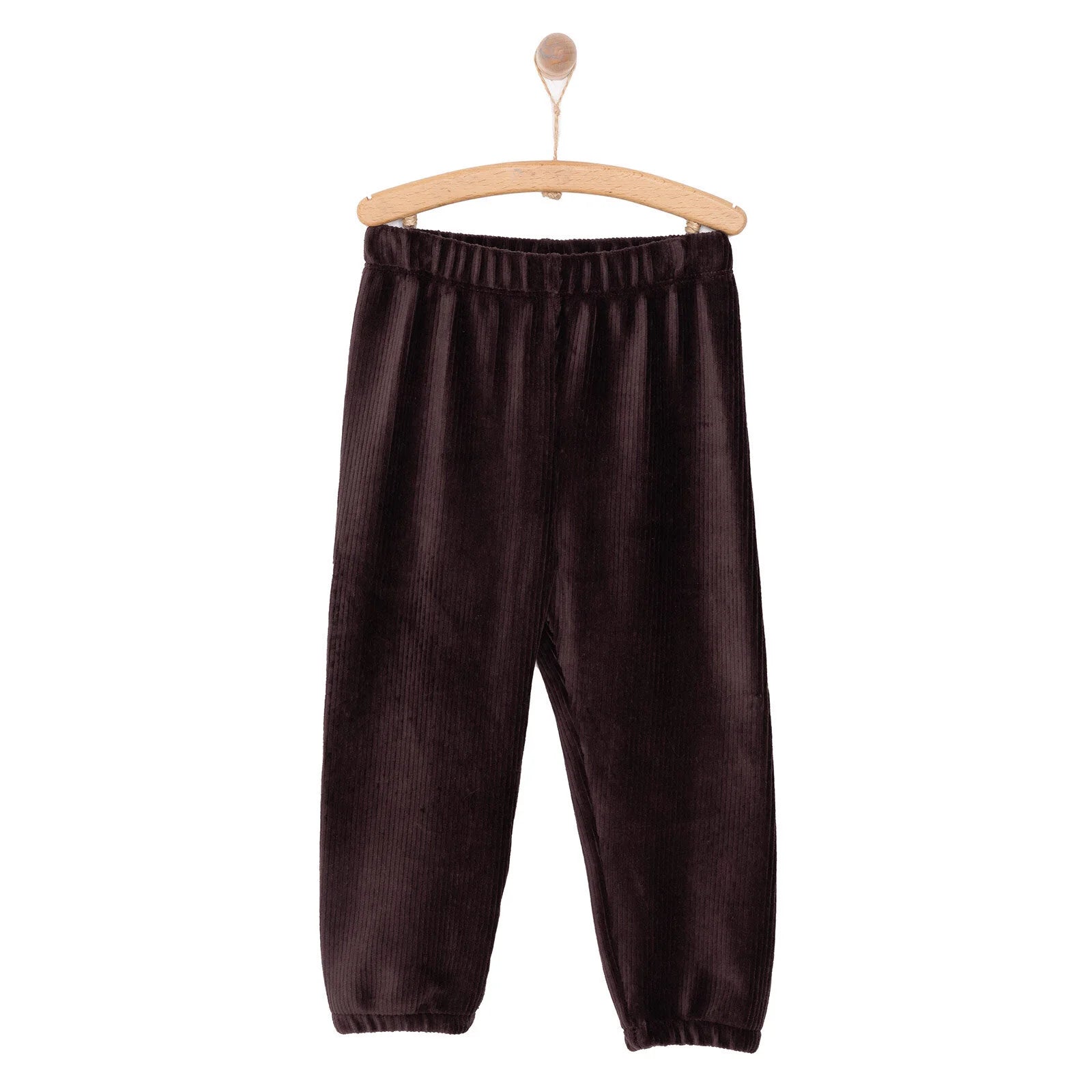 HelloBaby Basic Boy Velvet Joggers - Dark Brown - ebebek - Black Friday