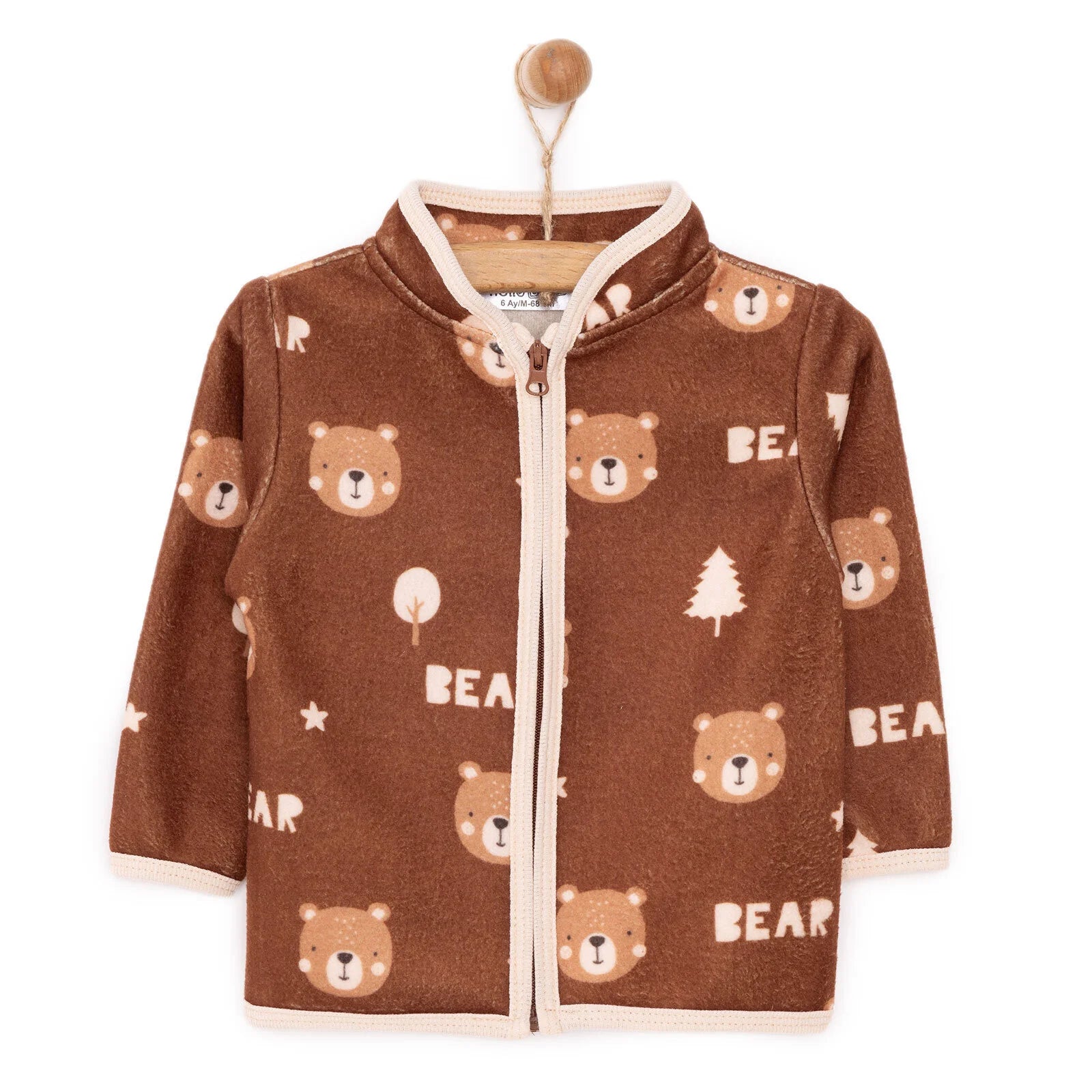 HelloBaby Basic Repeat Printed Fleece Cardigan - Printed - ebebek - Black Friday