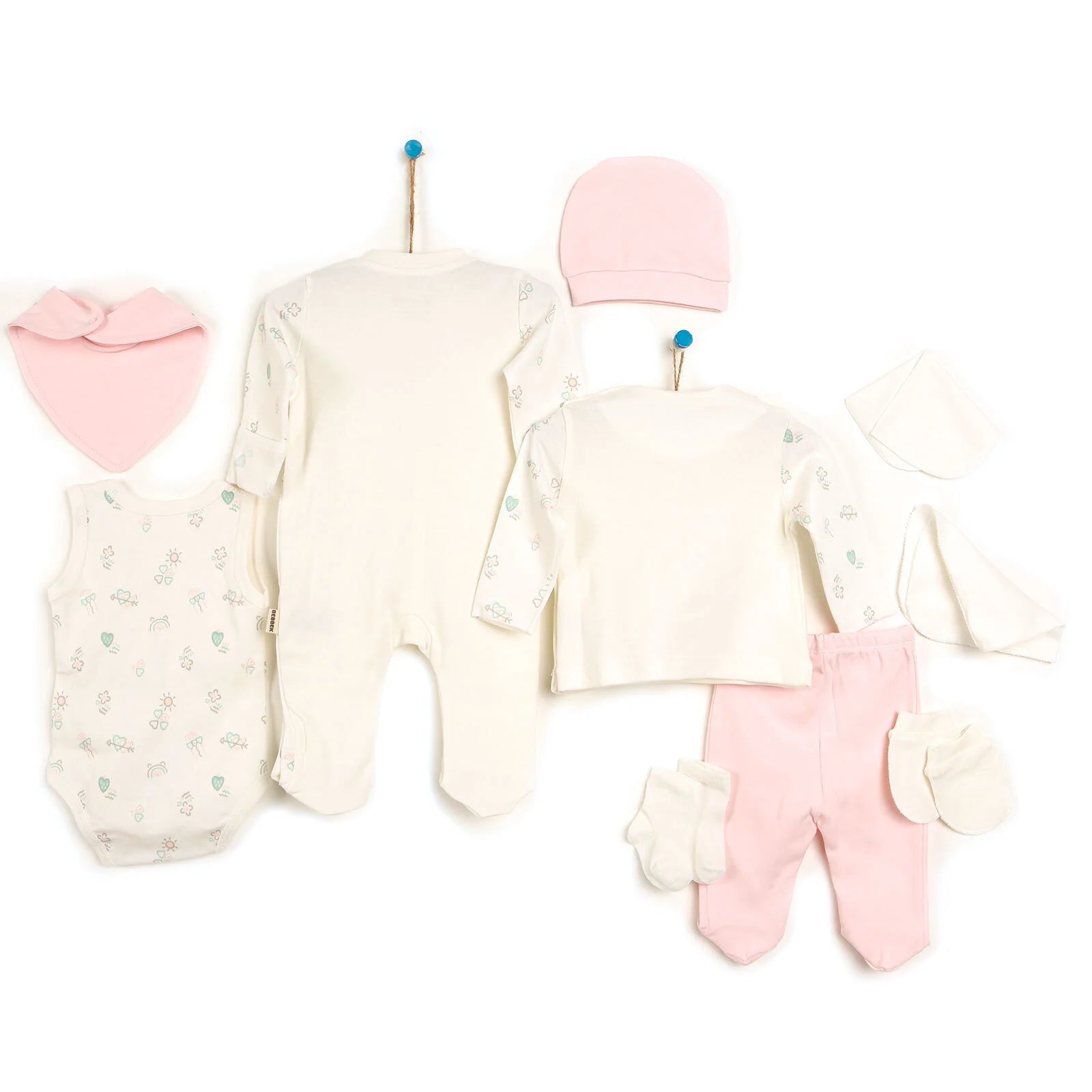 Bebbek Baby Girl 10 Pcs Newborn Starter Set - Ecru - ebebek - Black Friday