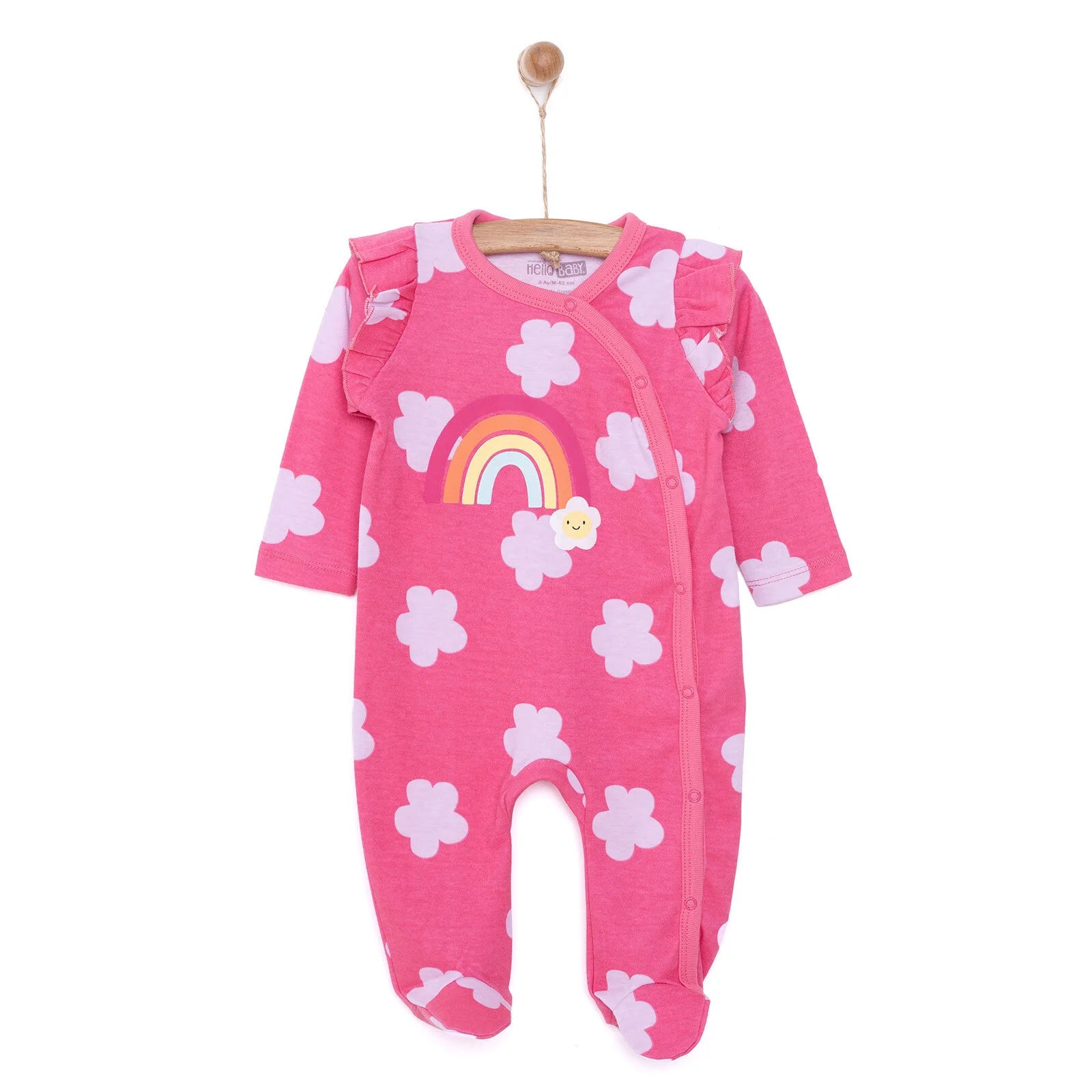 HelloBaby Newborn Girl Footed Jumpsuit - Pink - ebebek - Black Friday