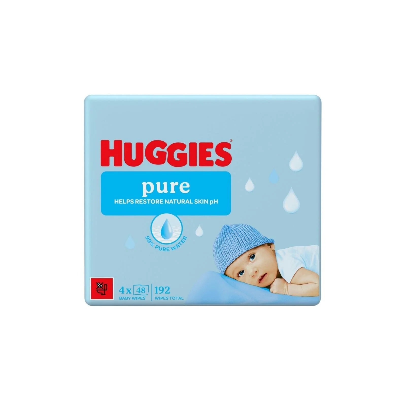Huggies Pure Plastic Free Baby Wipes 4x48 pcs - ebebek - Black Friday