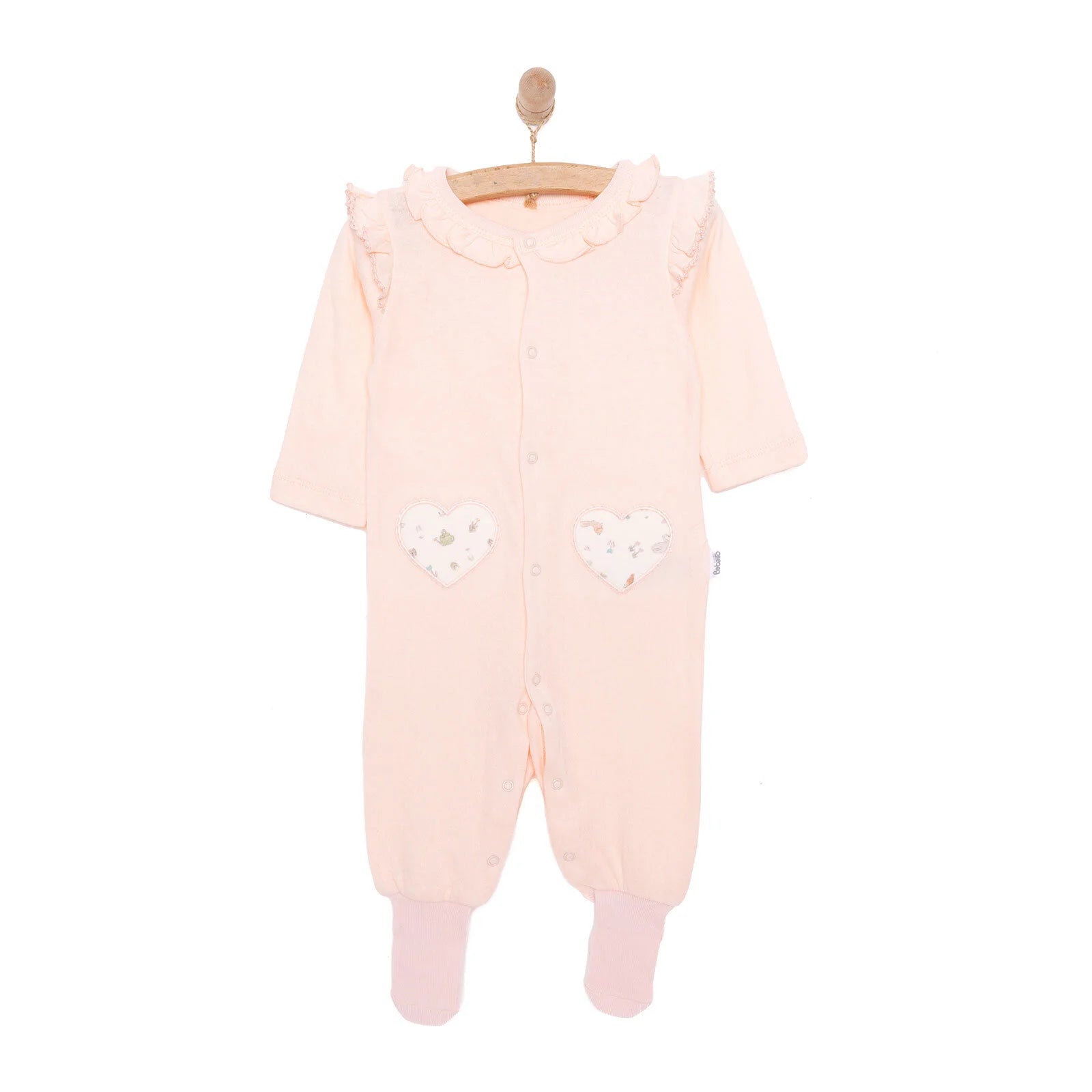 Bebetto Happy Garden Girl Footed Jumpsuit - Light Pink - ebebek - Black Friday