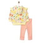 Bebetto Newborn Baby Girl Aloha Hooded Cardigan - Sweatshirt - Bottom - Yellow - ebebek - Black Friday