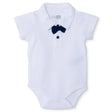 Baby Boy Short - Sleeve Bodysuit Car Print Snap Fastening Polo Collar - Ecru Ecru - ebebek