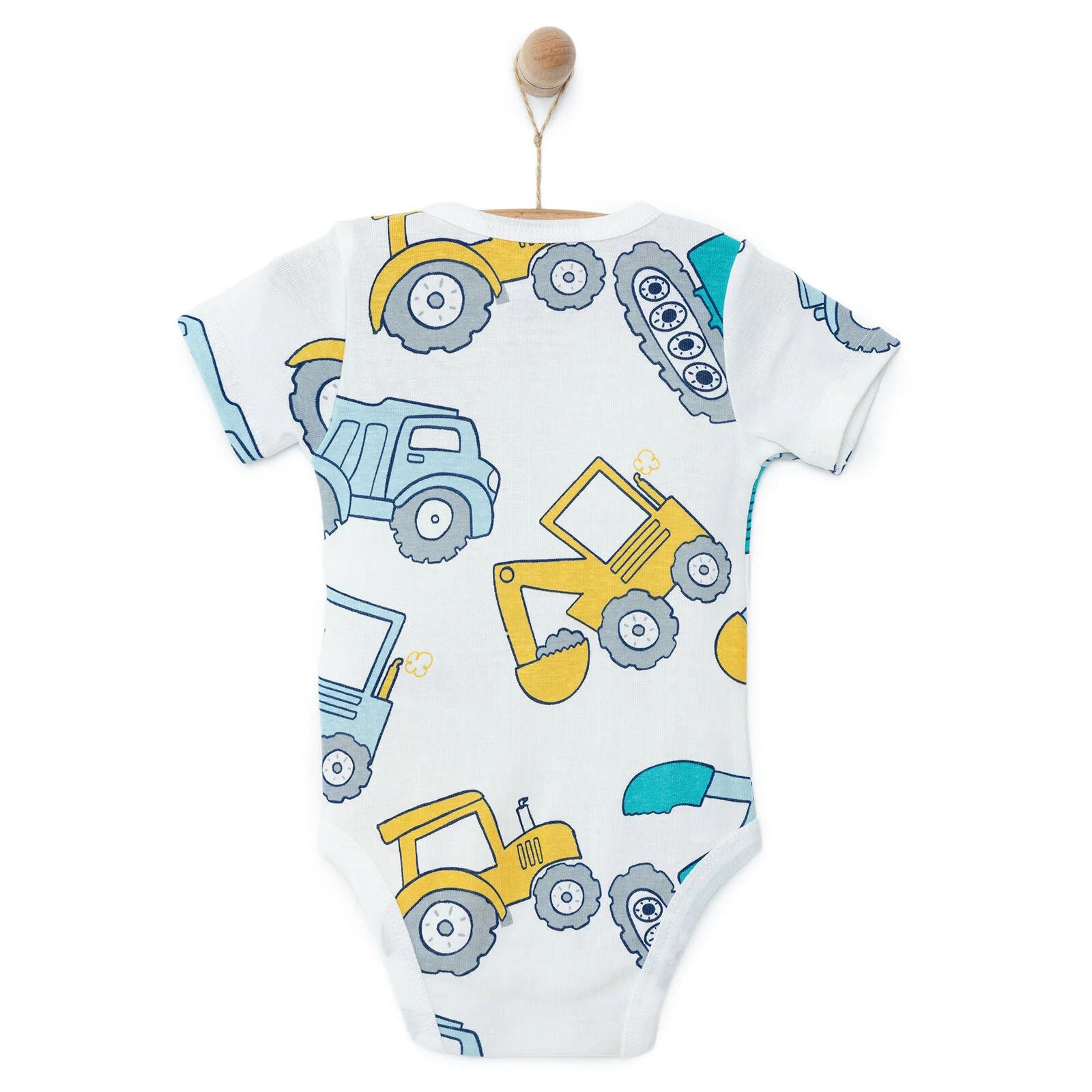 HelloBaby Animal Patterned Short Sleeve Body - Ecru - ebebek - Black Friday