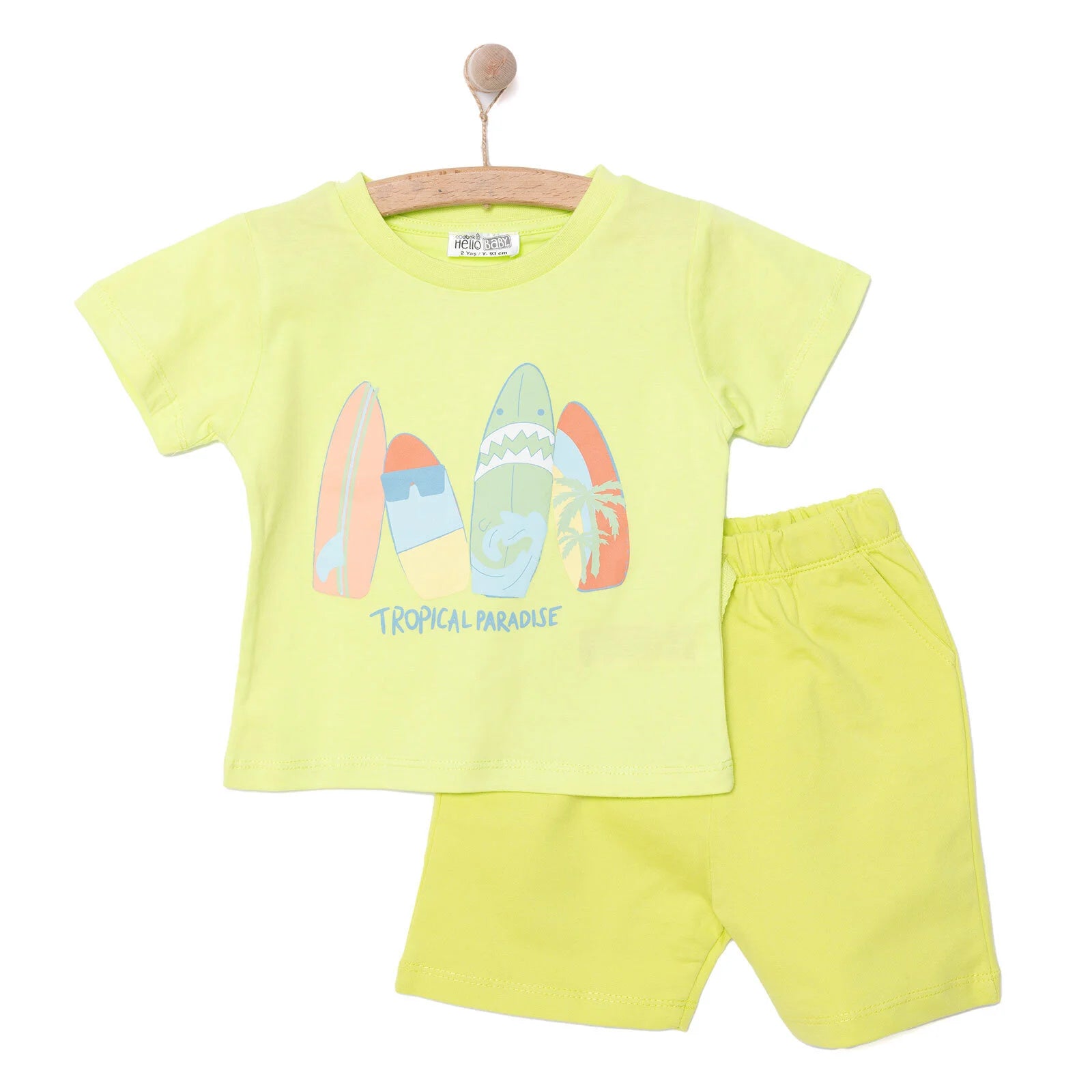 HelloBaby Crocodile Boy Tshirt - Short - Pistachio Green - ebebek - Black Friday