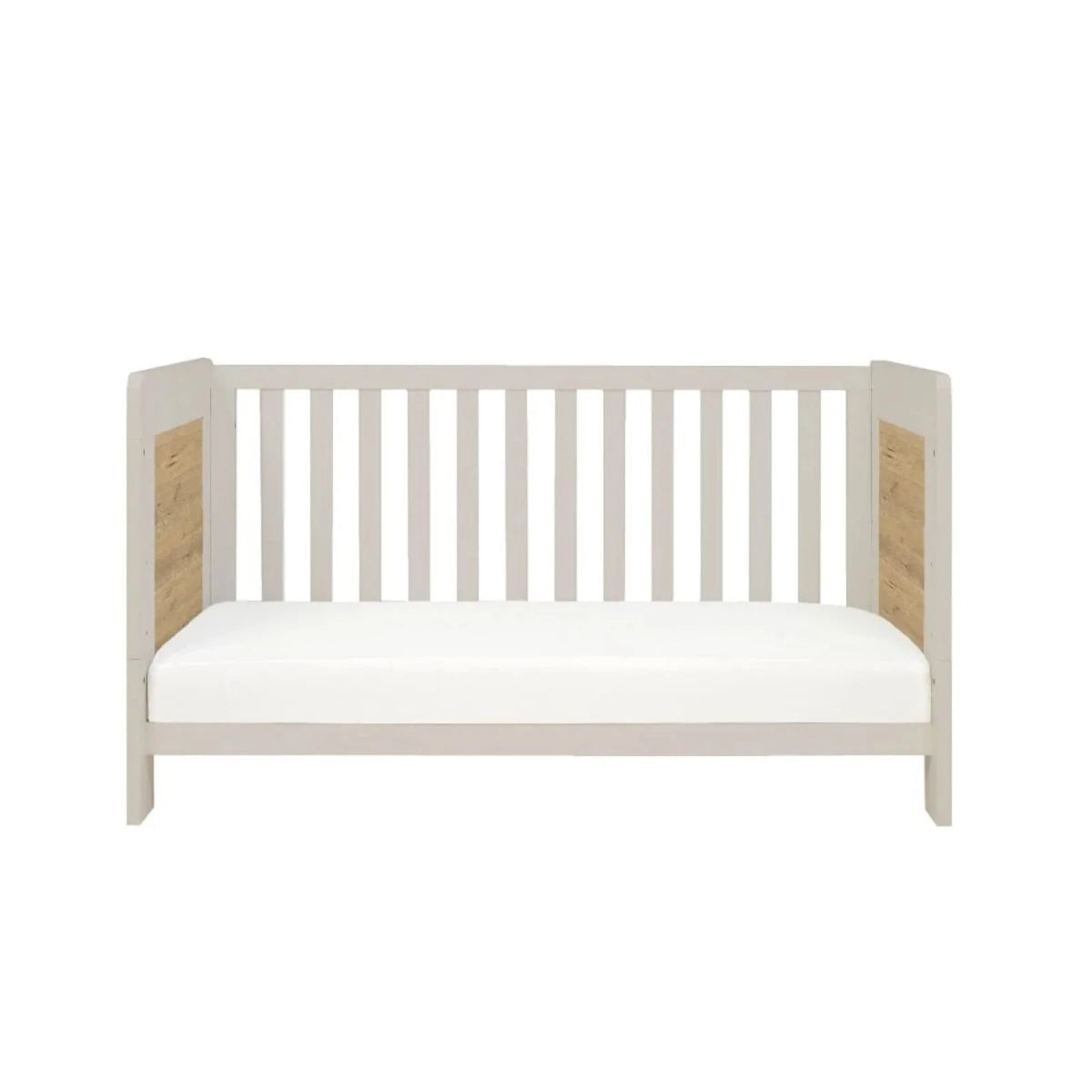Tutti Bambini Alba Cot Bed - White Sand / Distressed Oak White Sand / Distressed Oak - ebebek