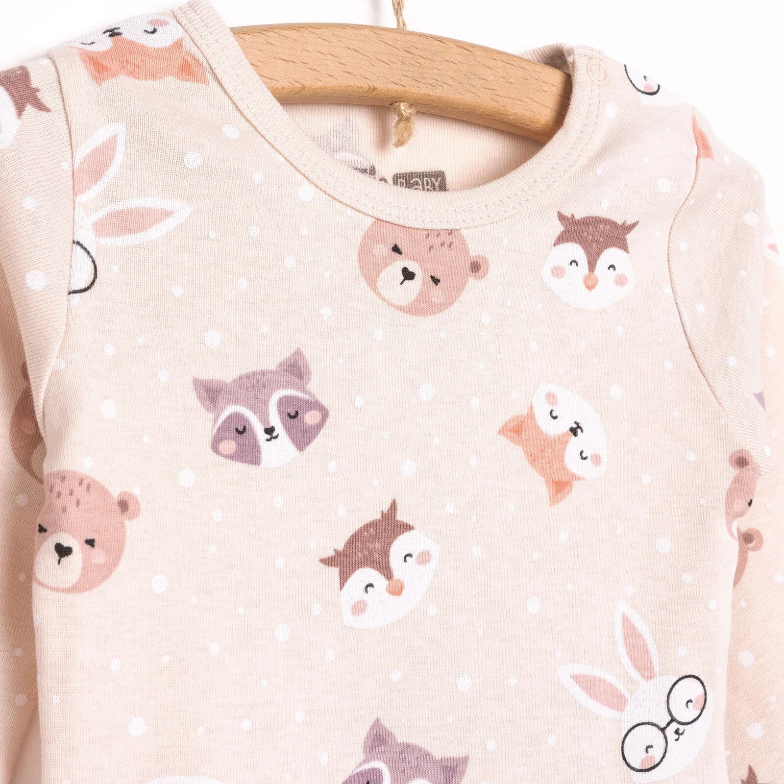 HelloBaby Unisex Long Sleeve Body - Beige - ebebek - Black Friday