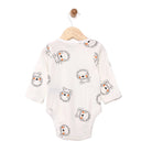 HelloBaby Boy Long Sleeve Bodysuit - Ecru - ebebek - Black Friday