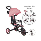 Globber Explorer Trike Foldable 4 in 1 - Deep Pastel Pink - Globber - ebebek