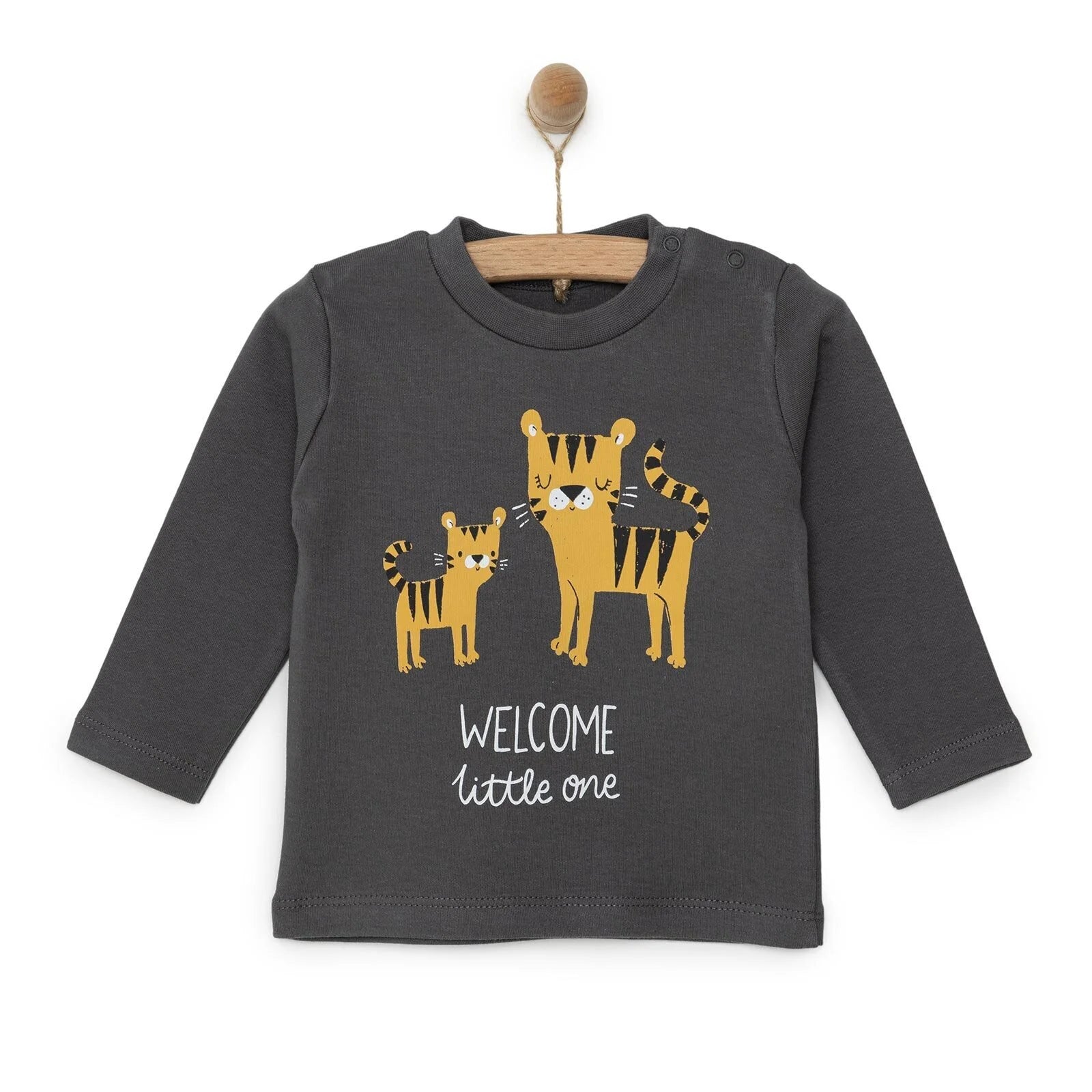 HelloBaby Basic Baby Boy Tshirt - Anthracite - ebebek - Black Friday