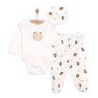 HelloBaby Baby Girl Body - Footed Bottom - Hat - Beige - ebebek - Black Friday