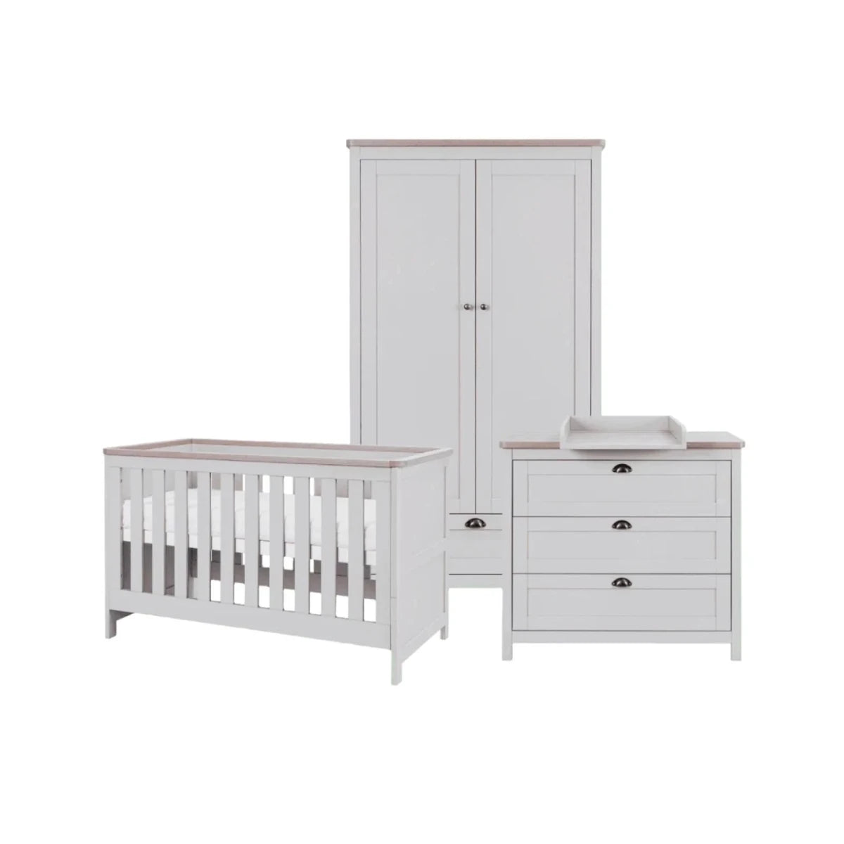 Tutti Bambini Verona 3 pcs Room Set - Dove Grey/Oak Dove Grey/Oak - ebebek